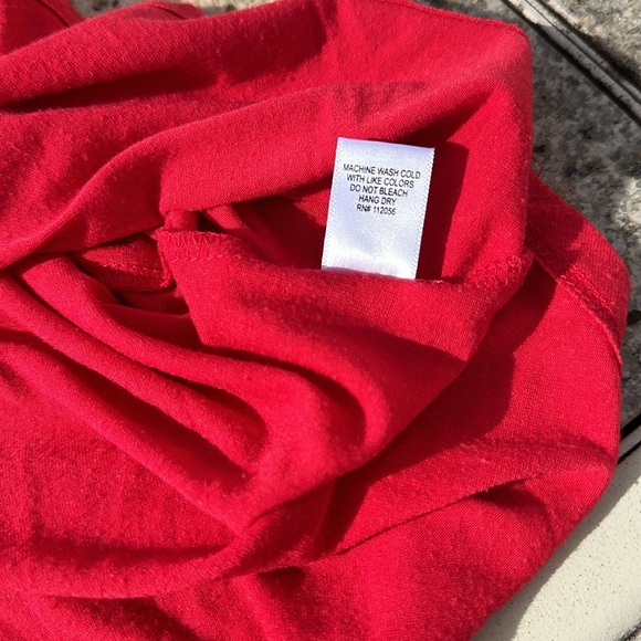 Zenana Premium, Size 1X, Red Short Sleeve Criss Cross Front Top - Picture 6 of 6